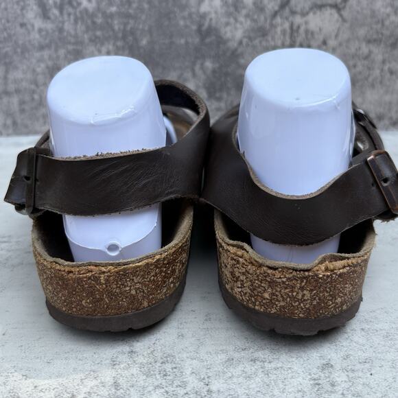 Birkenstock Milano Slingback Sandals Brown Leather Slip On EU 42 US 11 Betula - Picture 5 of 10